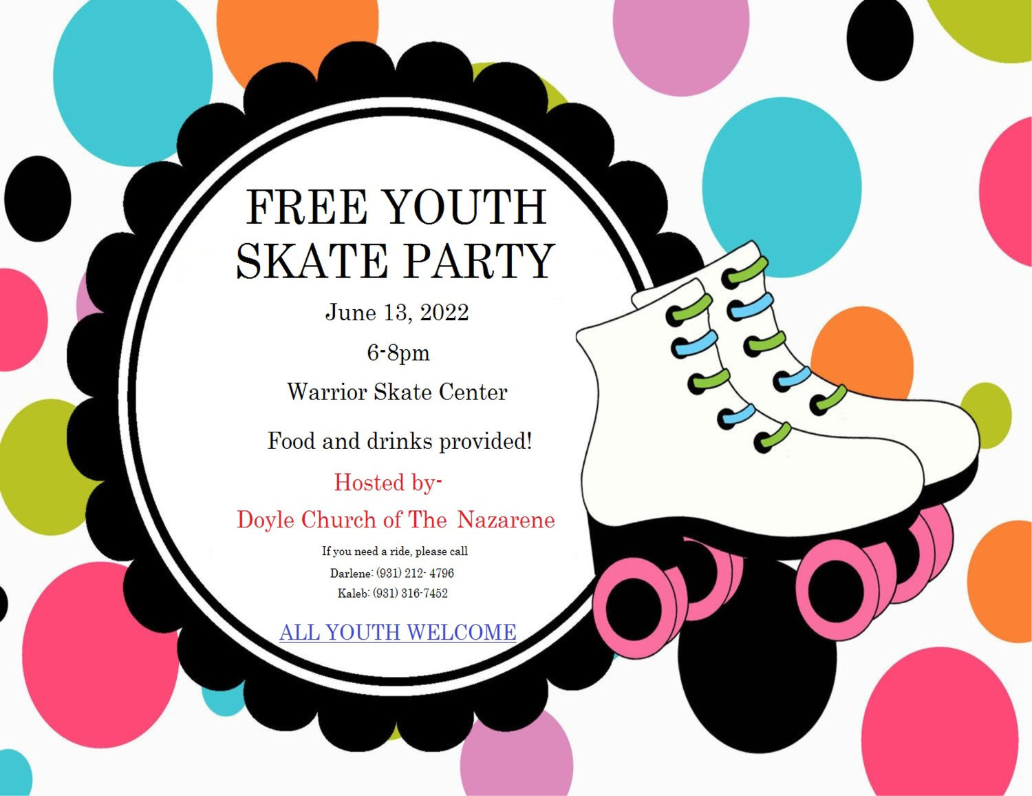 Free skate party for youth Sparta Live